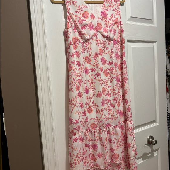 Collective Concepts Size 8 Lined Summer Floral Pink Sleeveless Dress - Picture 1 of 10